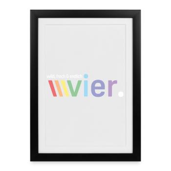 Wild, cheeky and finally four - Framed poster (27 × 37 cm) - black - Front
