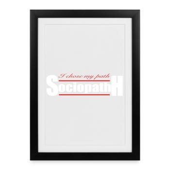 Sociopath - Framed poster (27 × 37 cm) - black - Front