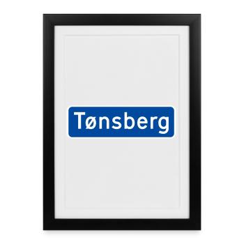 Tønsberg - Framed poster (27 × 37 cm) - black - Front