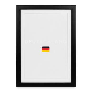 Flag of Germany, German pride - Framed poster (27 × 37 cm) - black - Front