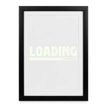Loading - Framed poster (27 × 37 cm) - black - Front
