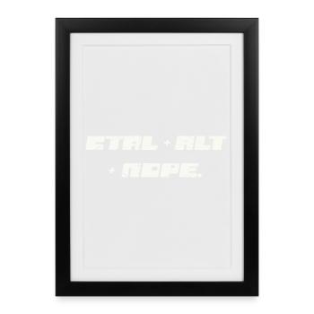 CTRL ALT Nope - Framed poster (27 × 37 cm) - black - Front