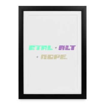 CTRL ALT Nope - Framed poster (27 × 37 cm) - black - Front