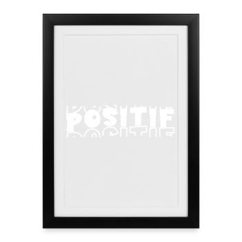 Positive vibe - Framed poster (27 × 37 cm) - black - Front