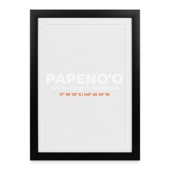 Papeno'o – Mémoire Volcanique - Affiche encadrée (27 × 37 cm) - noir - Devant