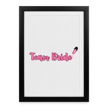 Équipe Bride JGA - Affiche encadrée (27 × 37 cm) - noir - Devant