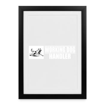 Motif du maître de chien de travail - Affiche encadrée (27 × 37 cm) - noir - Devant