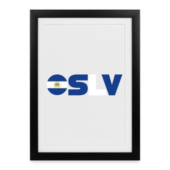 El Salvador - Gerahmtes Poster (27 × 37 cm) - Schwarz - Vorne
