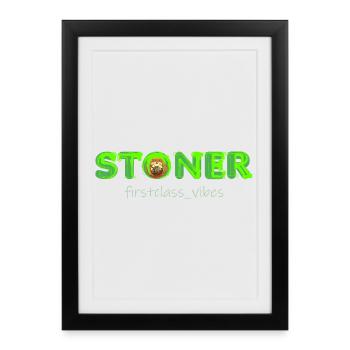 Stoner firstclass_vibes - Framed poster (27 × 37 cm) - black - Front