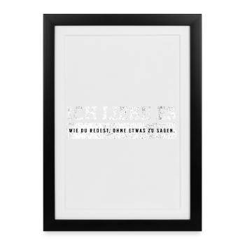 SARCASME - Parler sans rien dire - Affiche encadrée (27 × 37 cm) - noir - Devant