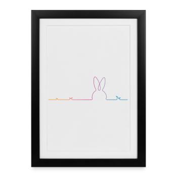 Easter Bunny Easter - Framed poster (27 × 37 cm) - black - Front