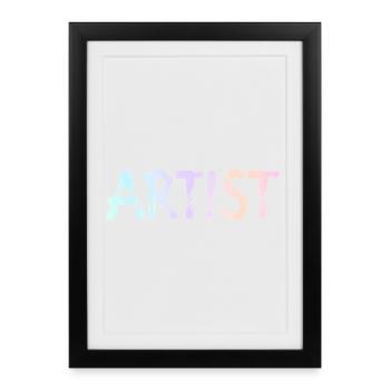 Artiste - Affiche encadrée (27 × 37 cm) - noir - Devant