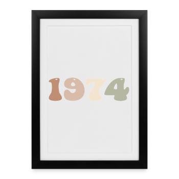 1974 - Framed poster (27 × 37 cm) - black - Front