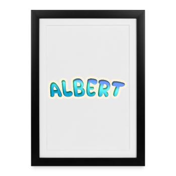 Albert as a profession - Framed poster (27 × 37 cm) - black - Front