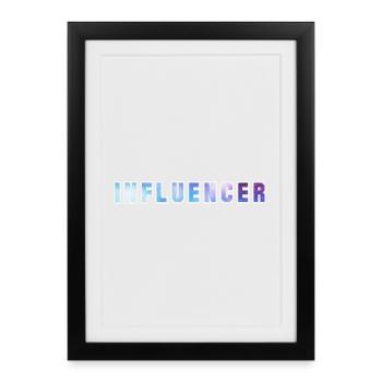Influencer - Framed poster (27 × 37 cm) - black - Front