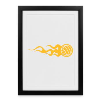 Volleyball - Affiche encadrée (27 × 37 cm) - noir - Devant