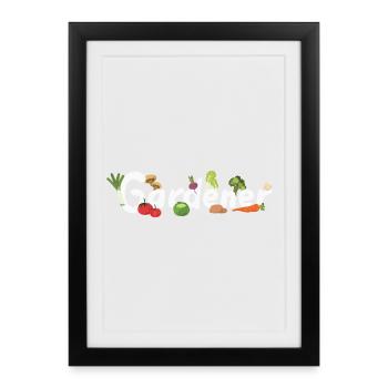 Gardener Gardener Garden - Framed poster (27 × 37 cm) - black - Front