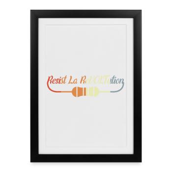 Drôle d’électricien disant - Affiche encadrée (27 × 37 cm) - noir - Devant