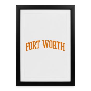 Fort Worth Collegiate Arch - Gerahmtes Poster (27 × 37 cm) - Schwarz - Vorne