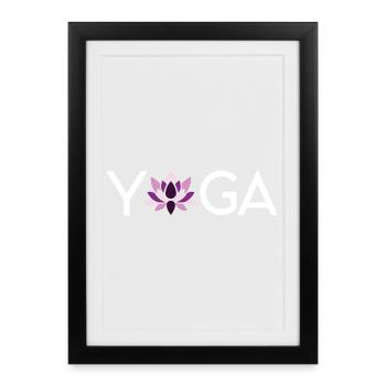 Yoga - Framed poster (27 × 37 cm) - black - Front