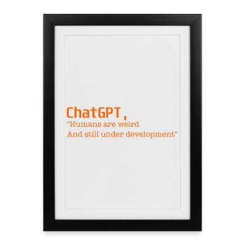 Humans are weird - Framed poster (27 × 37 cm) - black - Front