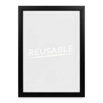 REUSABLE - Framed poster (27 × 37 cm) - black - Front