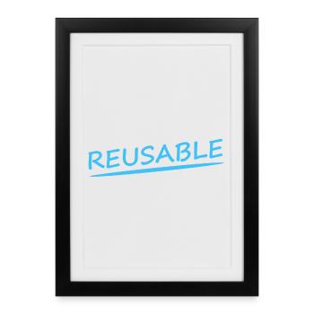 REUSABLE - Framed poster (27 × 37 cm) - black - Front
