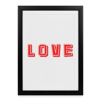 HEART. HEARTS. VALENTINE'S DAY. LOVE. LOVE. COUPLE. - Framed poster (27 × 37 cm) - black - Front