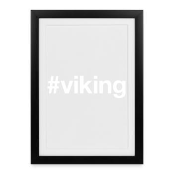 VIKING Hashtag - Affiche encadrée (27 × 37 cm) - noir - Devant