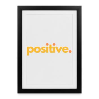 positive.04 - Framed poster (27 × 37 cm) - black - Front