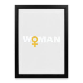 WOMAN - Framed poster (27 × 37 cm) - black - Front