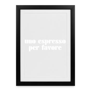 Espresso Coffee Italy - Framed poster (27 × 37 cm) - black - Front