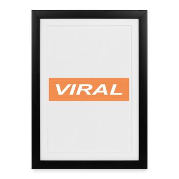 Viral - Framed poster (27 × 37 cm) - black - Front