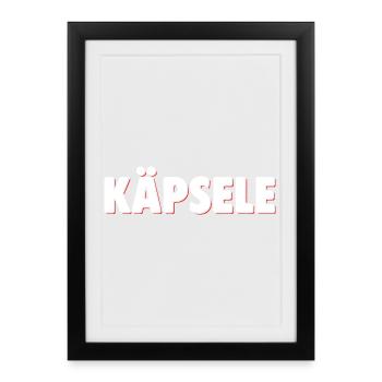 Käplsele - Affiche encadrée (27 × 37 cm) - noir - Devant