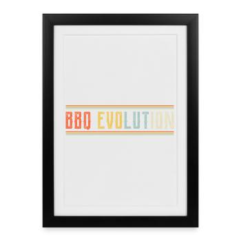 BBQ Evolution Design - Affiche encadrée (27 × 37 cm) - noir - Devant
