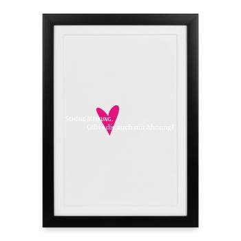 Opinion et intuition - Affiche encadrée (27 × 37 cm) - noir - Devant