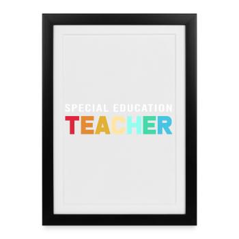 Special Needs School Teacher Special Education Pedagogue - Framed poster (27 × 37 cm) - black - Front
