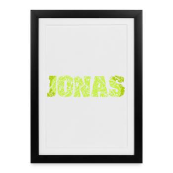 Name: Jonas - Framed poster (27 × 37 cm) - black - Front