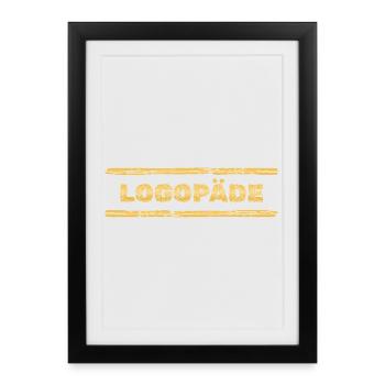 Gift for speech therapist - Framed poster (27 × 37 cm) - black - Front