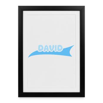 First name David - Framed poster (27 × 37 cm) - black - Front