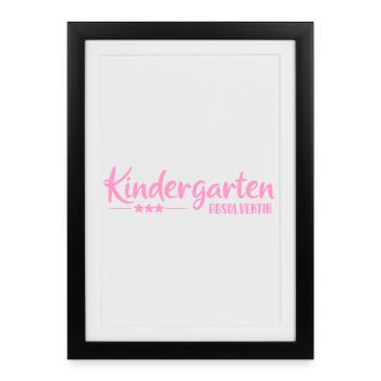 Kindergarten Graduate - School Enrollment - Kita - Framed poster (27 × 37 cm) - black - Front