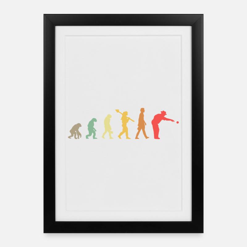 Evolution Boule - Gerahmtes Poster (27 × 37 cm) - Schwarz