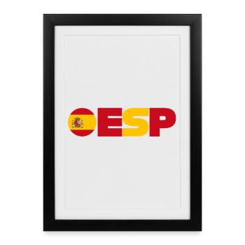 Espagne - Affiche encadrée (27 × 37 cm) - noir - Devant