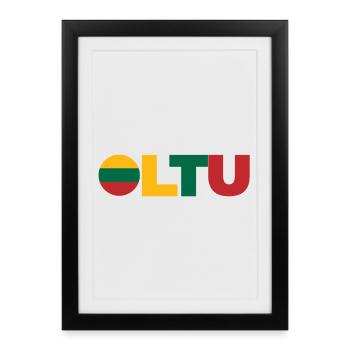 Lithuania - Framed poster (27 × 37 cm) - black - Front