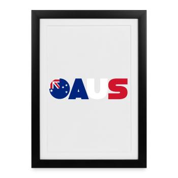 Australia - Framed poster (27 × 37 cm) - black - Front