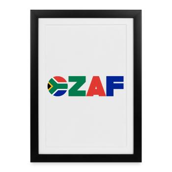 South Africa - Framed poster (27 × 37 cm) - black - Front