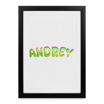 Andrey as a profession - Framed poster (27 × 37 cm) - black - Front