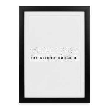 SARCASM - The liver knows the village festival better. - Framed poster (27 × 37 cm) - black - Front