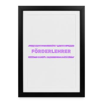 Cadeau pour l’enseignant de soutien - Affiche encadrée (27 × 37 cm) - noir - Devant