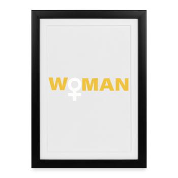 Woman - Framed poster (27 × 37 cm) - black - Front